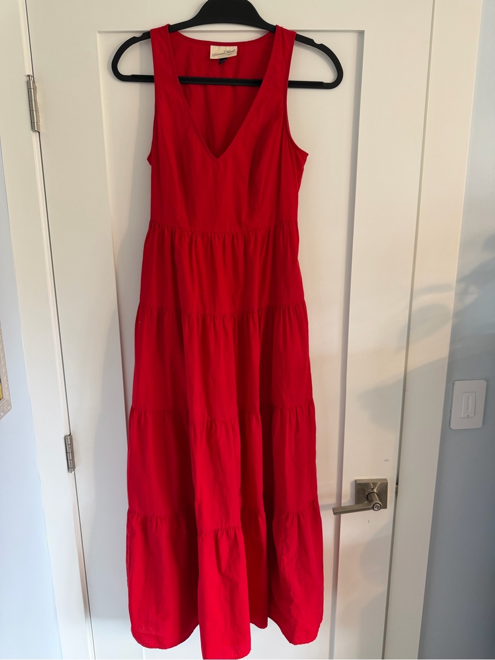 Universal Thread Red Sleeveless Tiered Maxi Dress